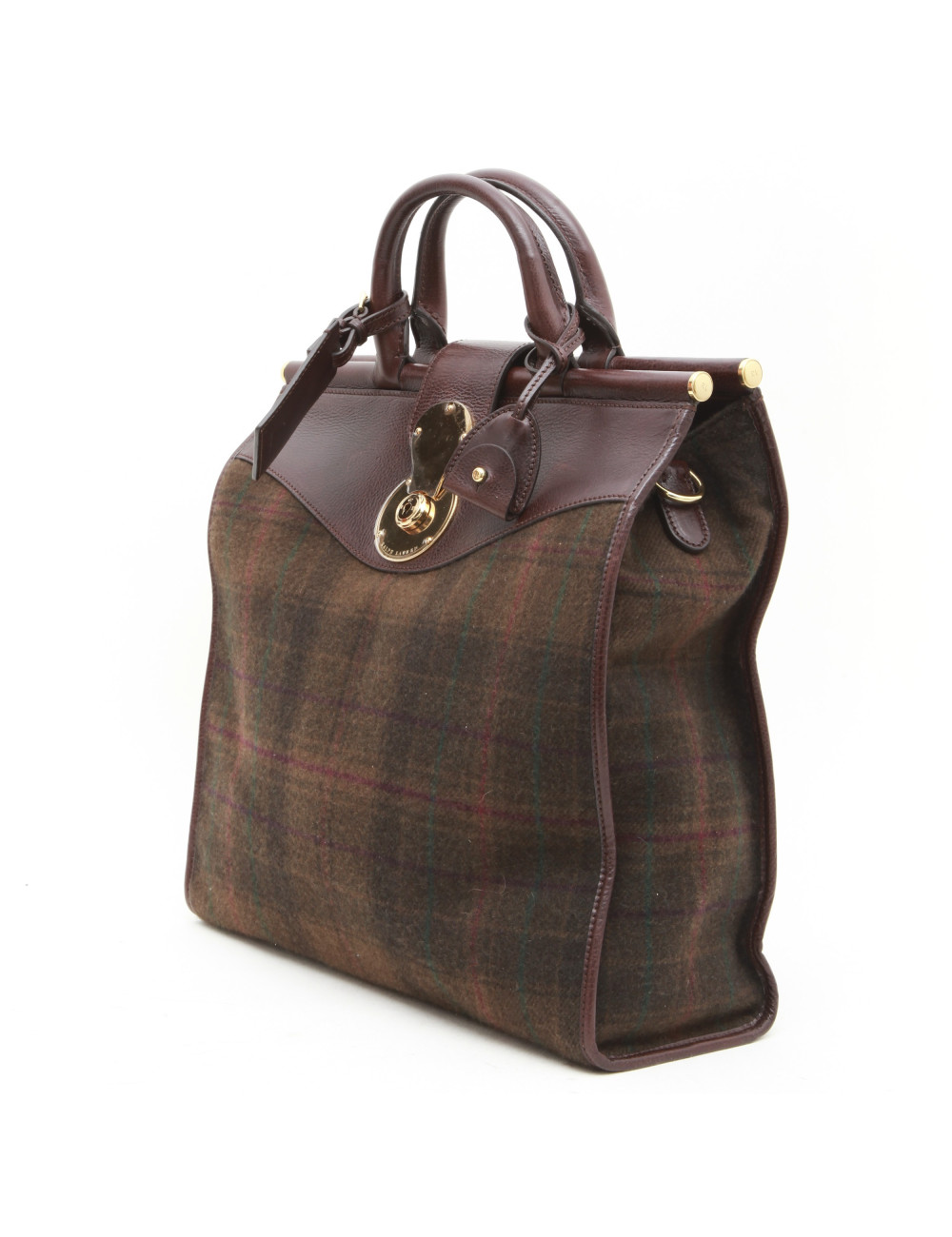 RALPH LAUREN tartan wool bag