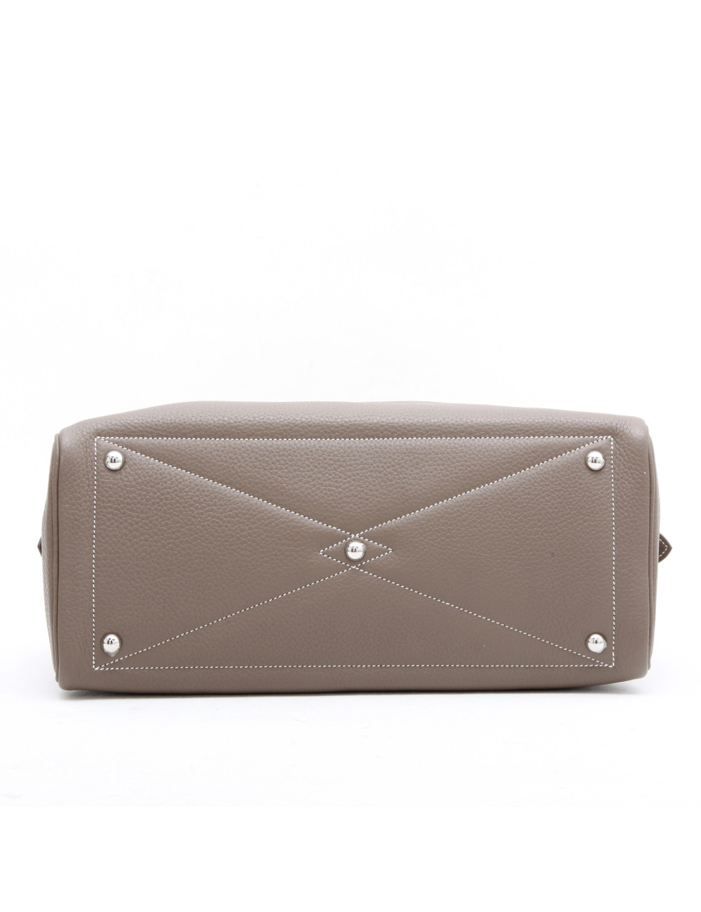 Sac Victoria HERMES taurillon clémence étoupe