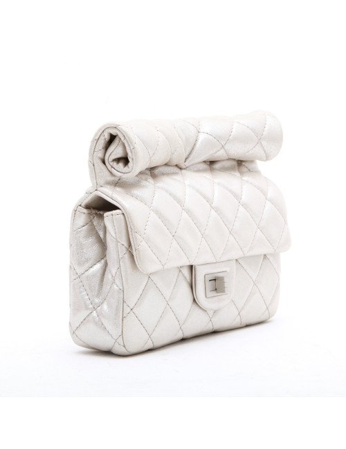 Pochette CHANEL cuir lamé