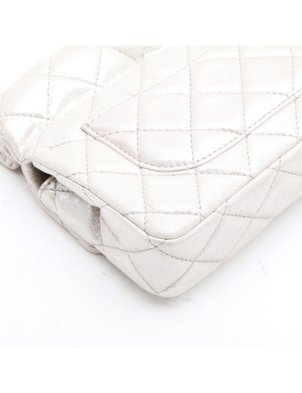 Pochette CHANEL cuir lamé