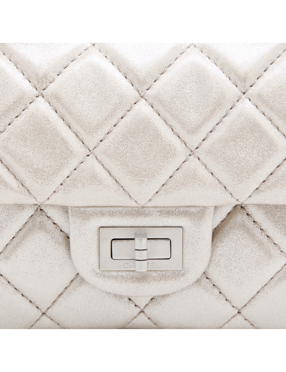 Pochette CHANEL cuir lamé