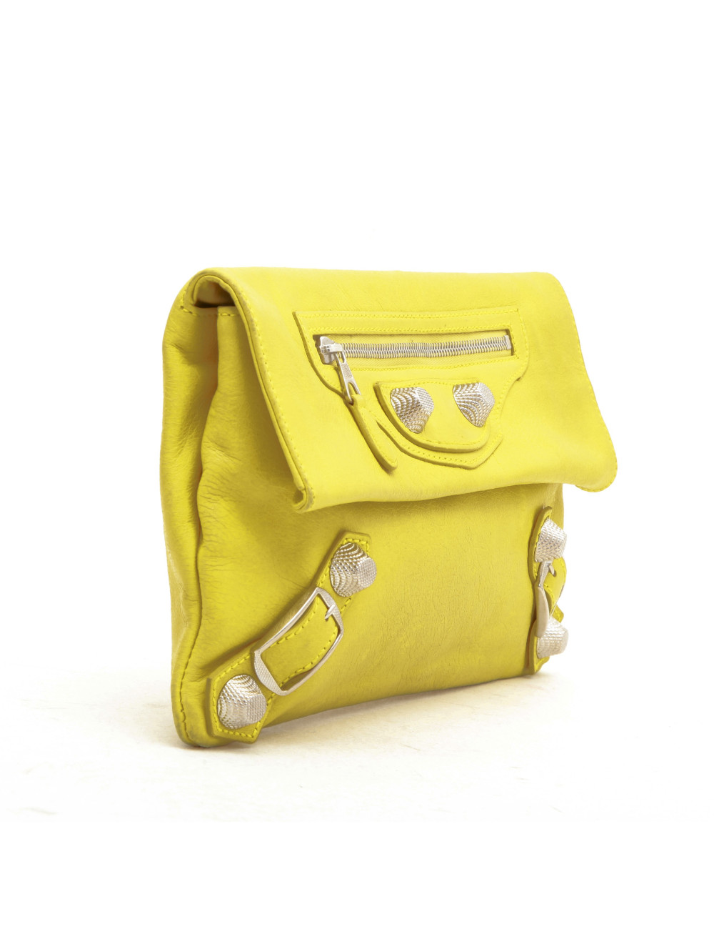  BALENCIAGA clutch 'Giant Envelope' in yellow leather