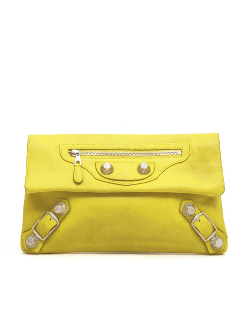  BALENCIAGA clutch 'Giant Envelope' in yellow leather