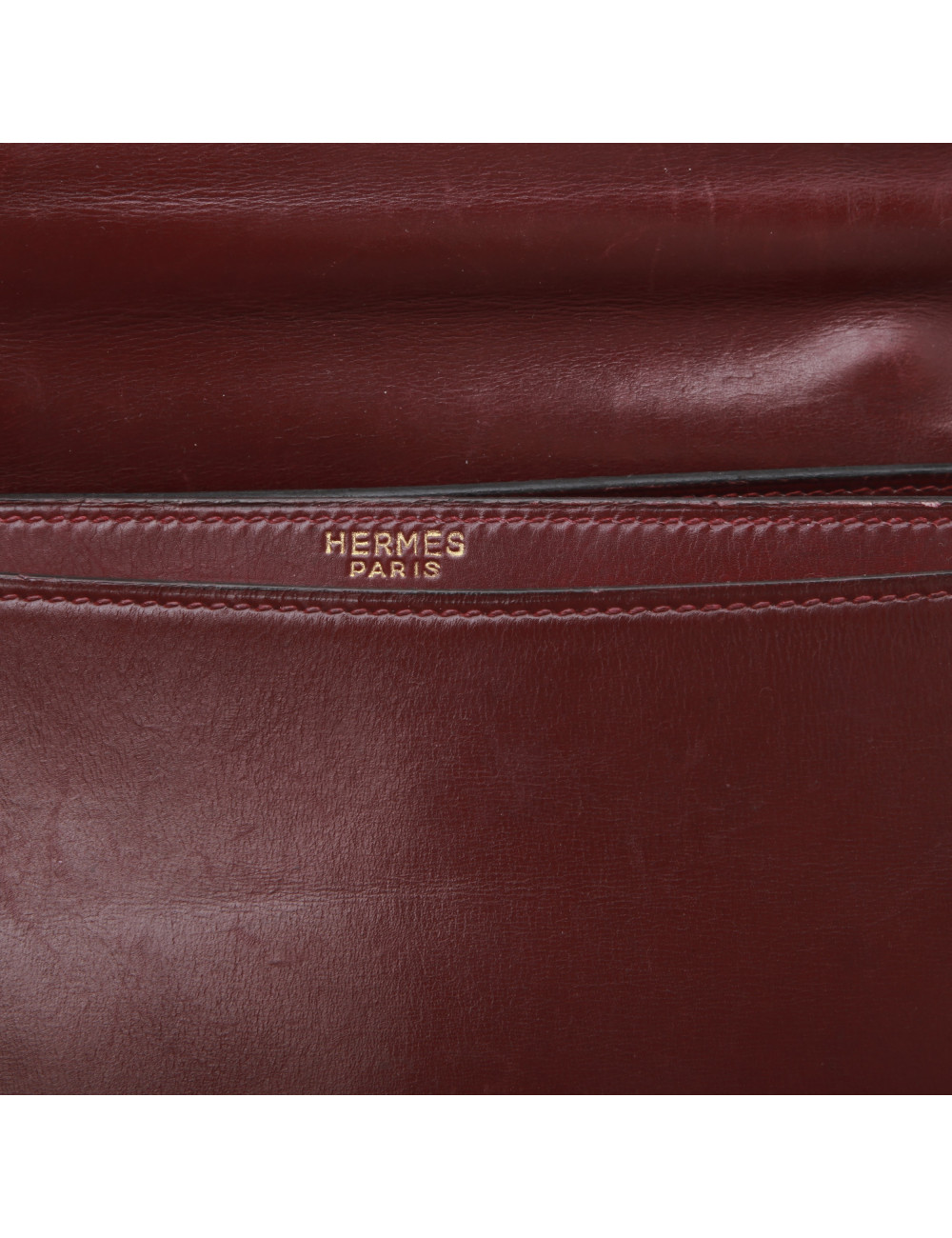  Sac à dépêches" (1950)  HERMES en cuir  box rouge