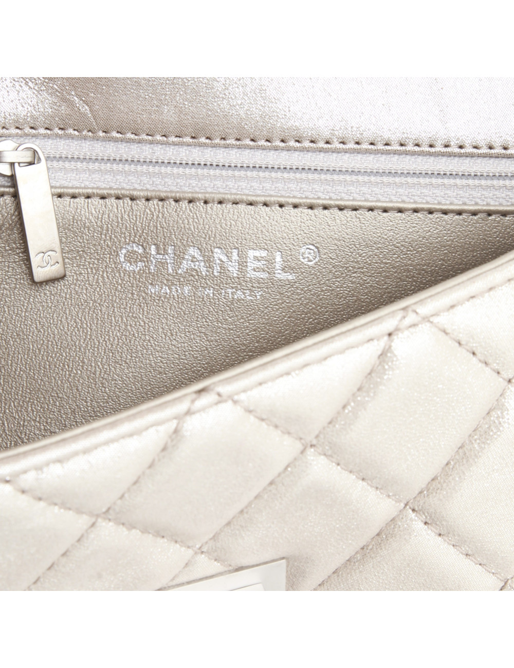 Pochette CHANEL cuir lamé