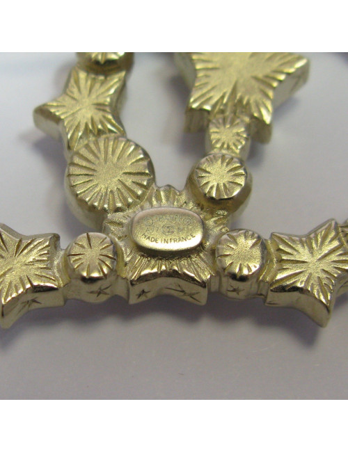 Broche Chanel dorée et nacrée