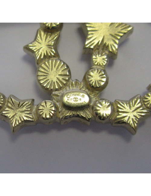 Broche Chanel dorée et nacrée