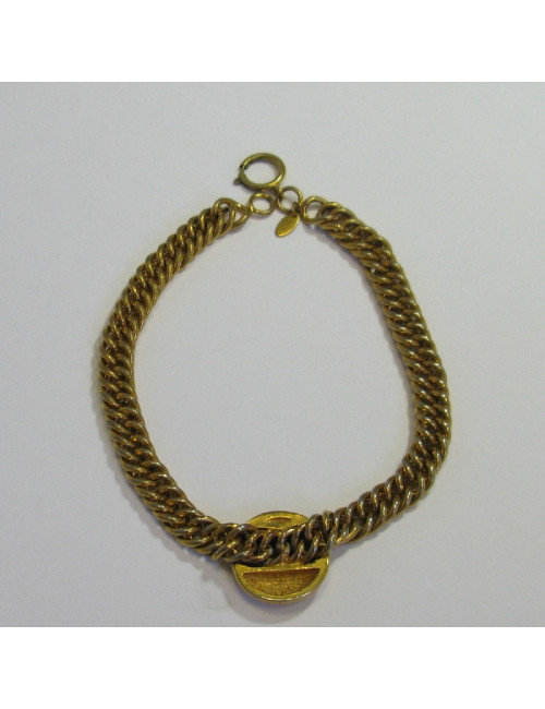 CHANEL vintage choker necklace in gilded metal