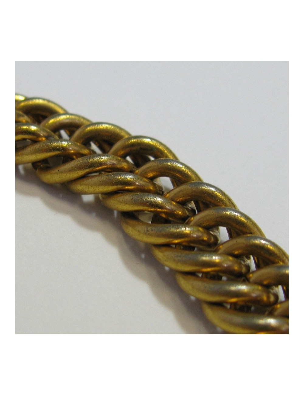 Collier CHANEL ras de cou vintage en métal doré