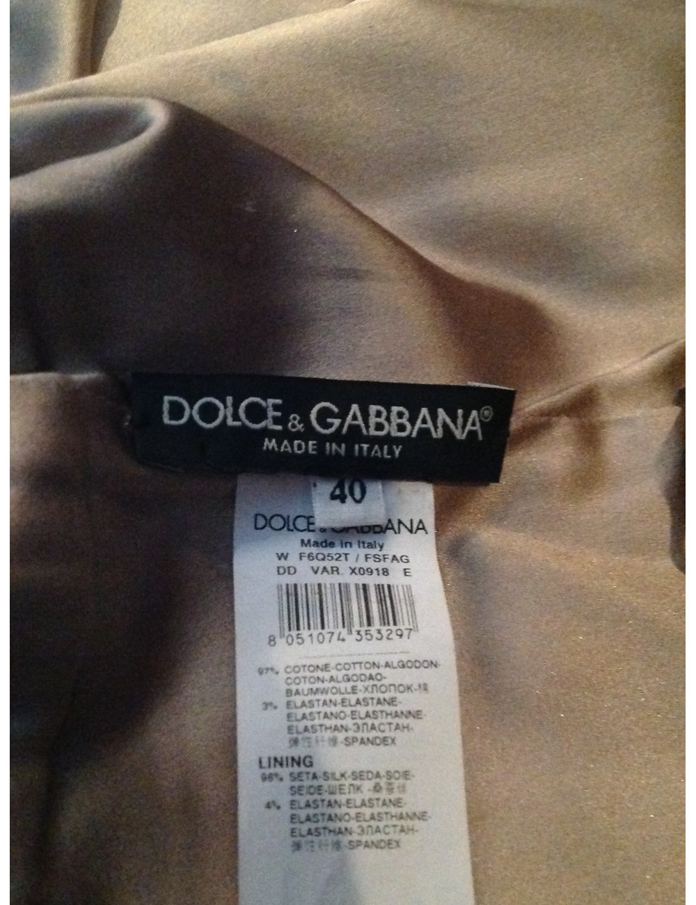 Robe T40 Dolce Gabbana motifs panthère