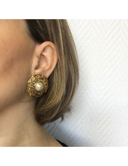 Boucles d'oreille CHANEL clips Vintage
