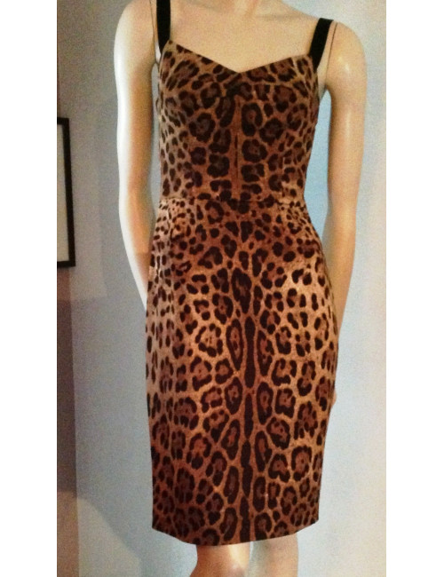 Robe Dolce Gabbana T40 motif panthère