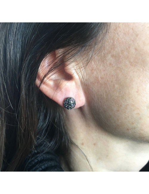 Bo Chanel rondes ruthéniumstrass rose