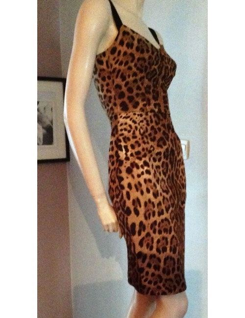 Robe Dolce Gabbana T40 motif panthère