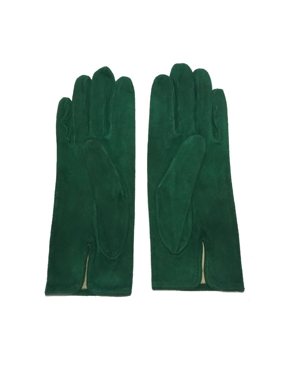 CHRISTIAN DIOR green suede gloves