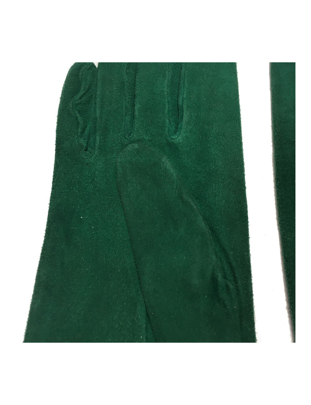 CHRISTIAN DIOR green suede gloves