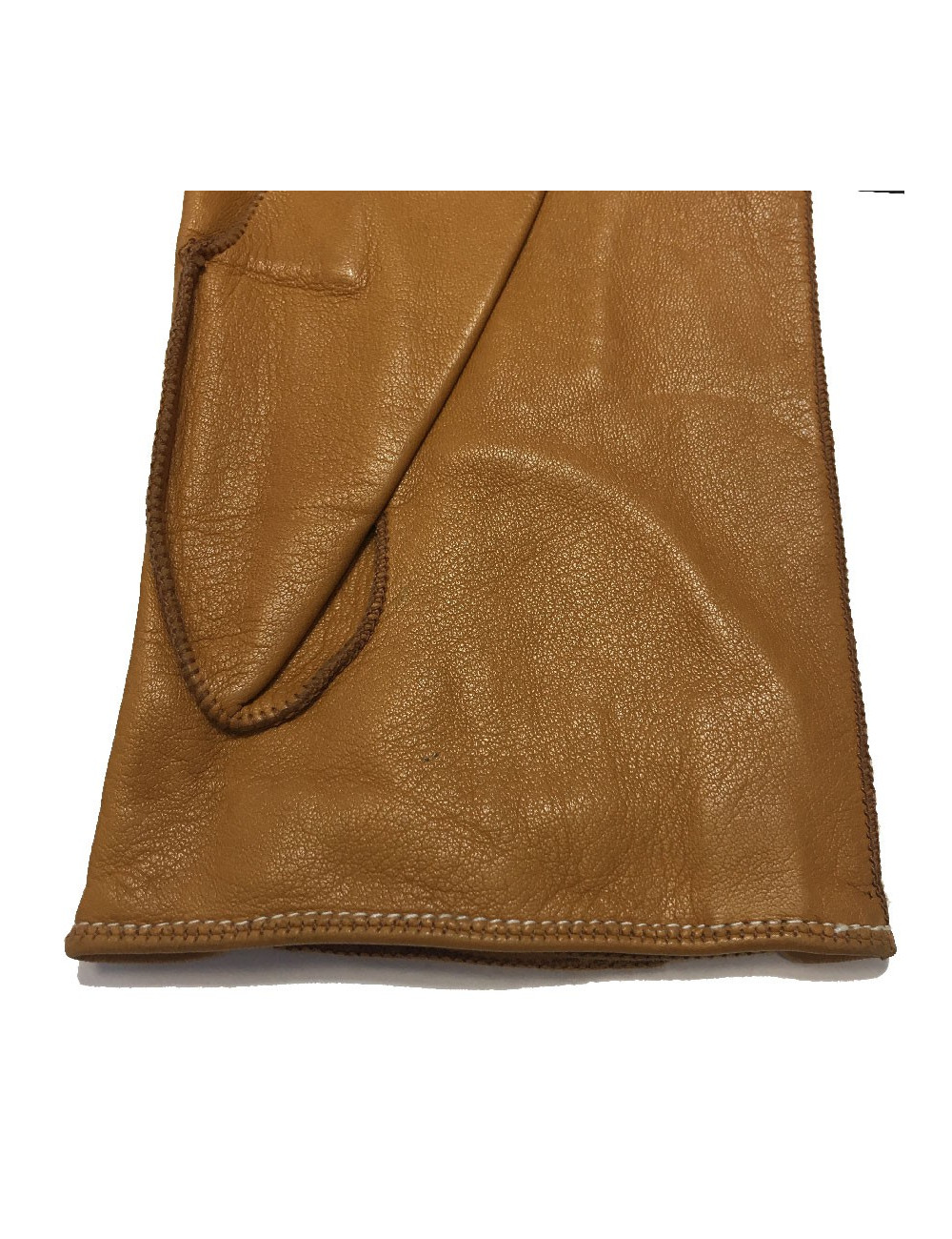 Gants CHRISTIAN DIOR bicolore cuir blanc et caramel