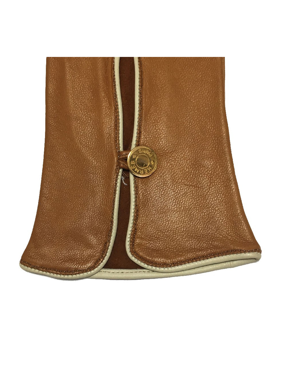 HERMÈS gloves in caramel leather size 7,5