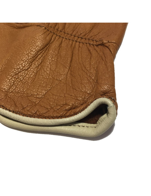 Gants HERMÈS T 7,5 en cuir caramel