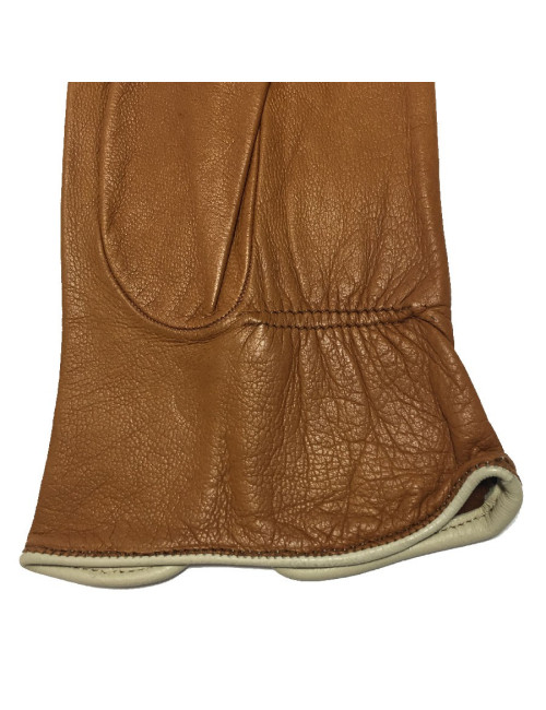 HERMÈS gloves in caramel leather size 7,5