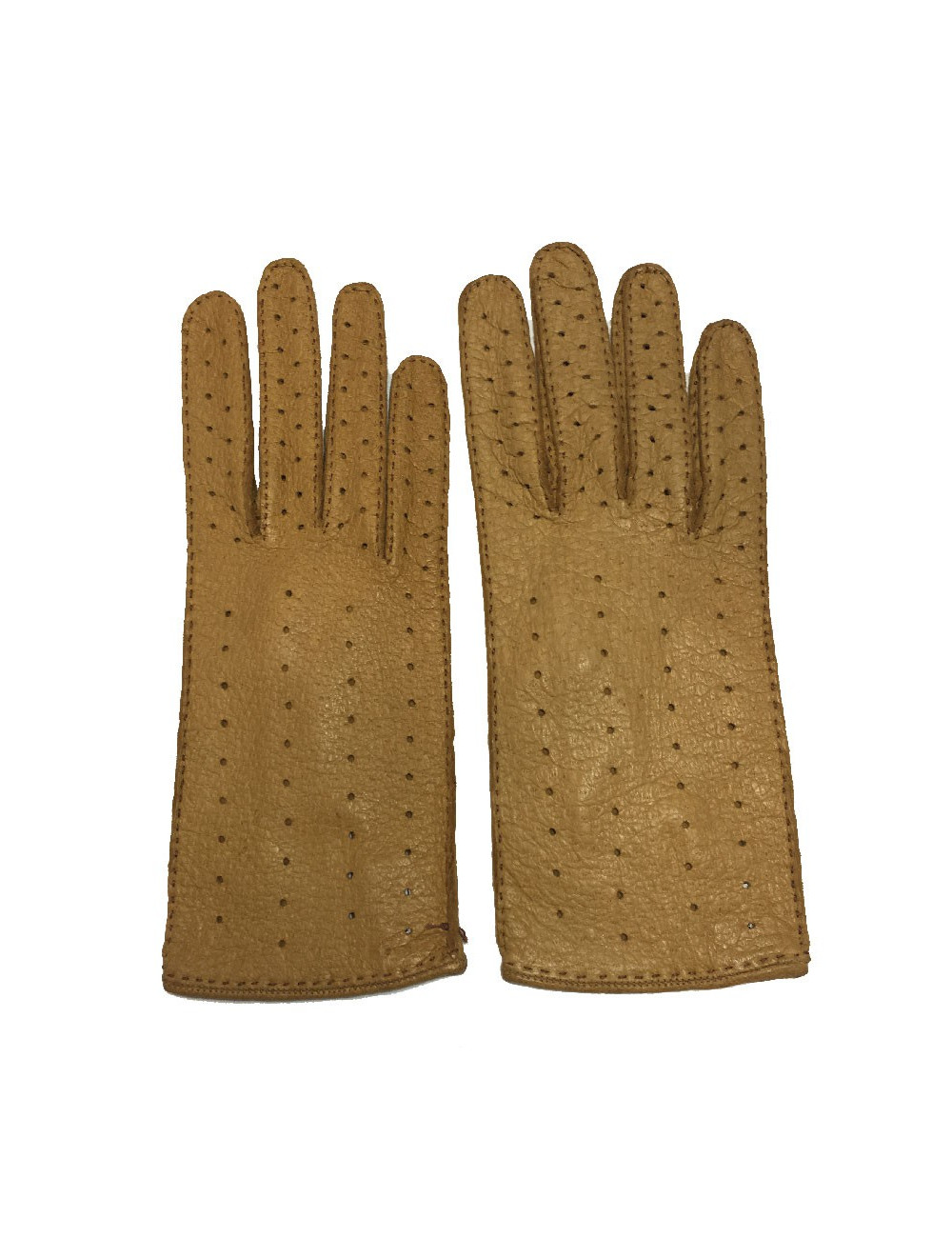 Gants CHRISTIAN DIOR en pécari beige foncé