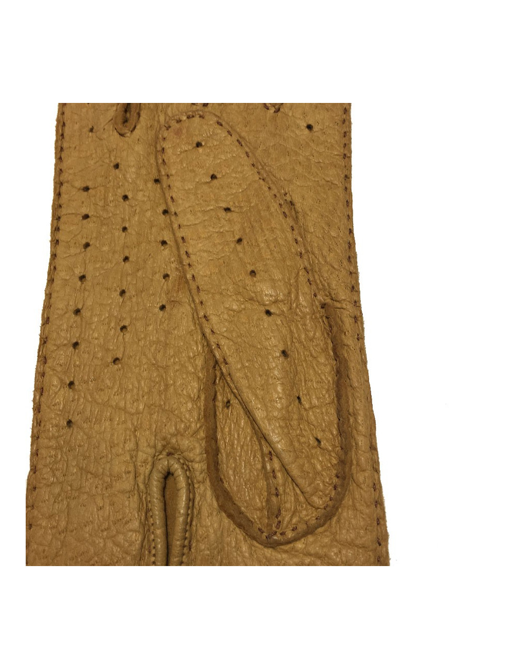 CHRISTIAN DIOR gloves in dark beige peccary leather size 8EU