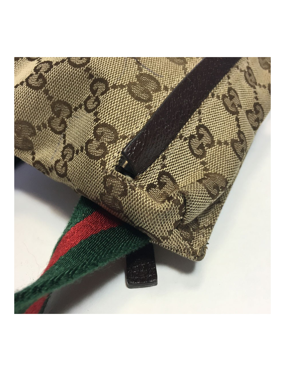 Ceinture banane GUCCI Tissu et cuir