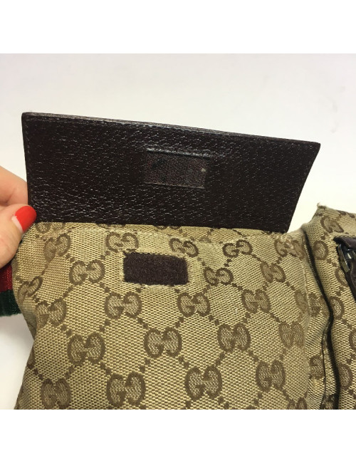 Ceinture banane GUCCI Tissu et cuir