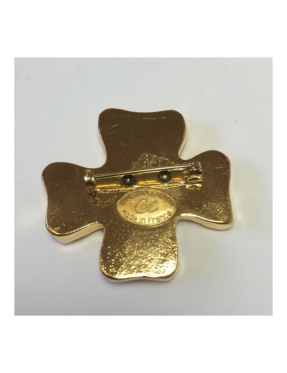 Christian Lacroix cross brooch