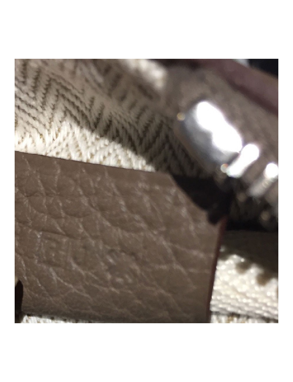 Sac Victoria HERMES taurillon clémence étoupe