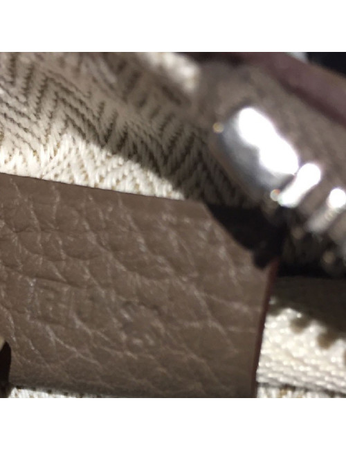 Sac Victoria HERMES taurillon clémence étoupe