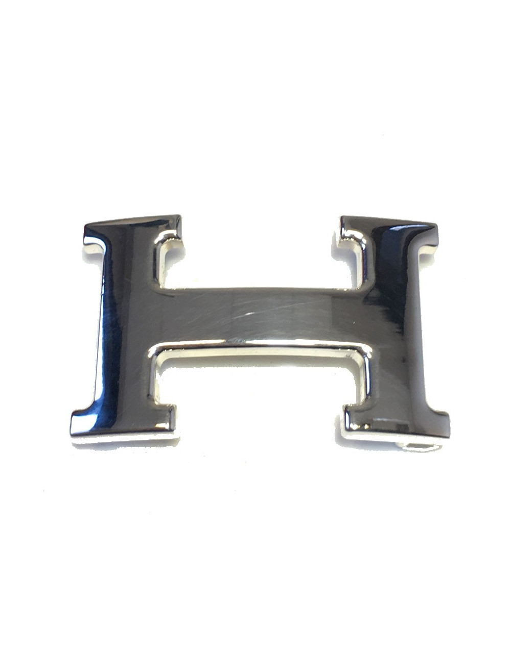 Boucle H HERMÈS métal palladié