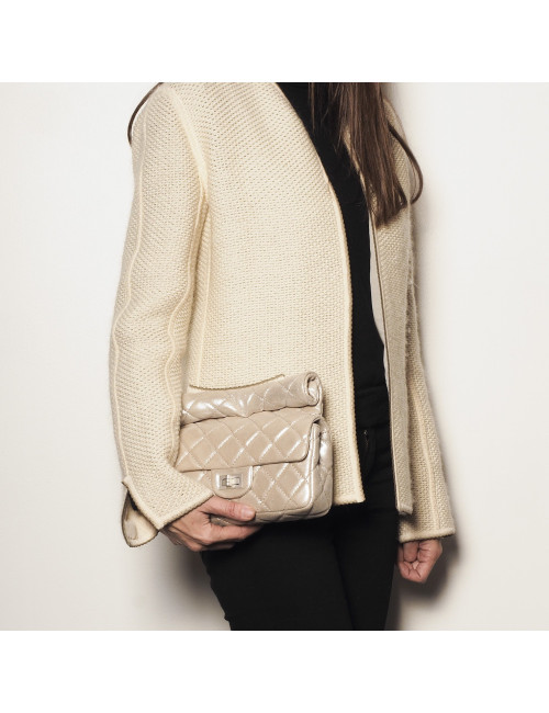Pochette CHANEL cuir lamé
