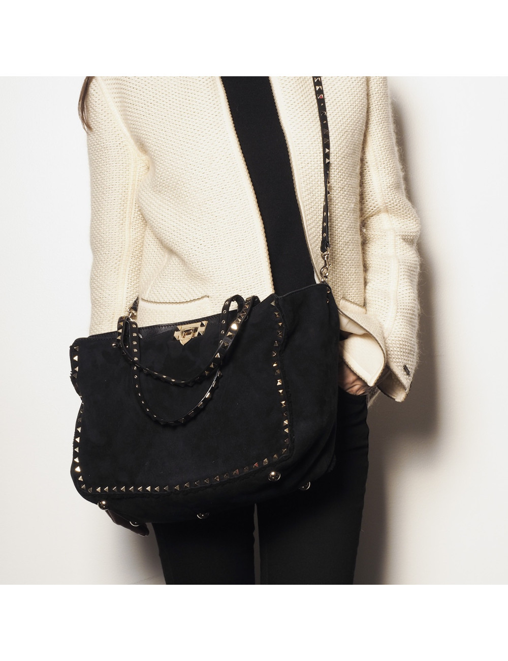 Sac VALENTINO  monton retourné noir