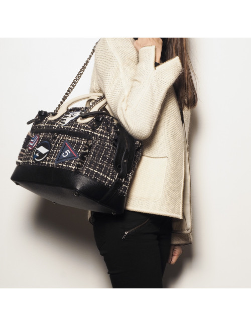 Sac CHANEL en tweed customisé 