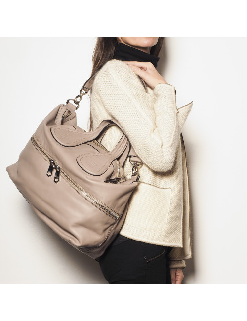 GIVENCHY Nightingale bag large model in pink beige leather