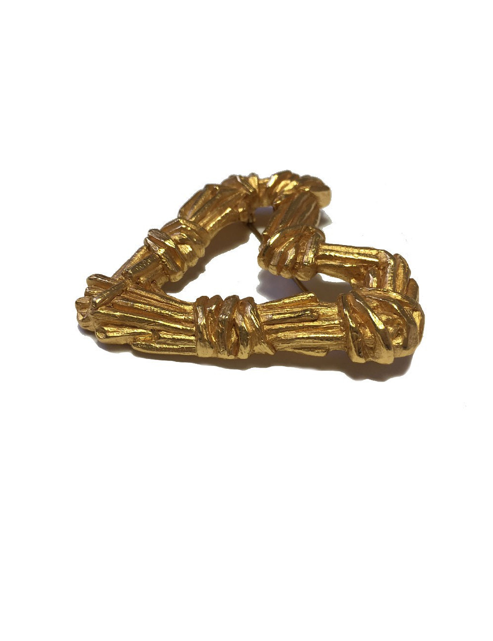 Broche CHRISTIAN LACROIX coeur en métal doré