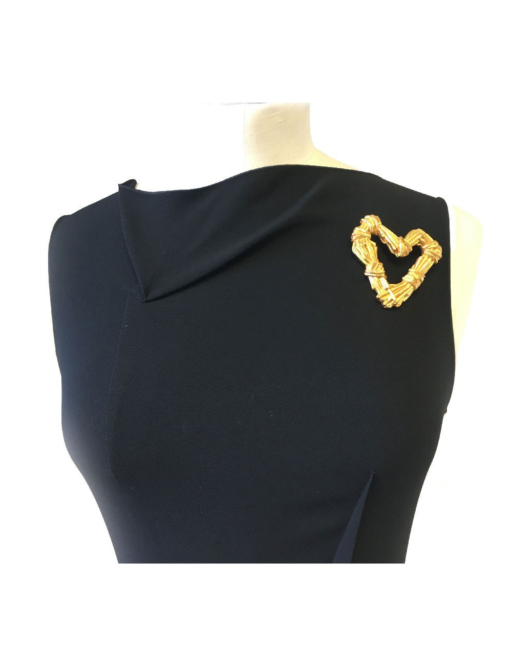 CHRISTIAN LACROIX vintage brooch in gilded metal