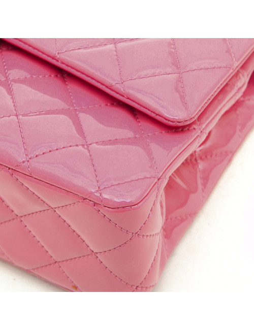 Sac Timeless CHANEL cuir verni rose