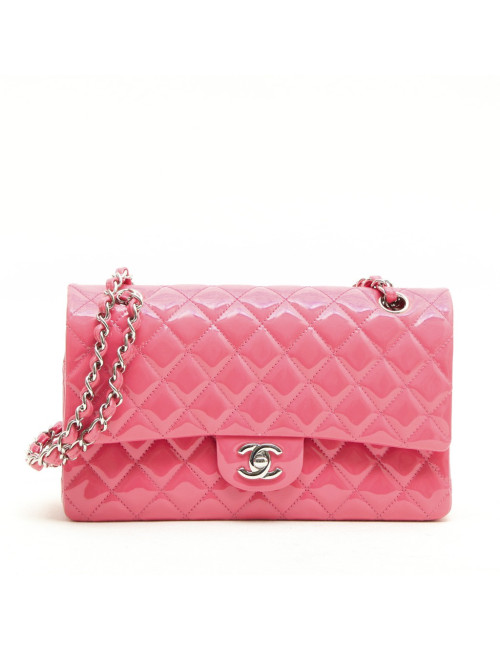 Sac Timeless CHANEL cuir verni rose