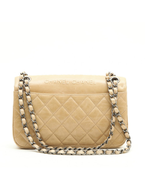 CHANEL timeless bag in beige embossed CC CHANEL lambskin leather