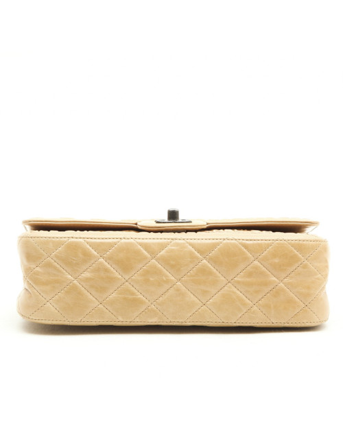 CHANEL timeless bag in beige embossed CC CHANEL lambskin leather