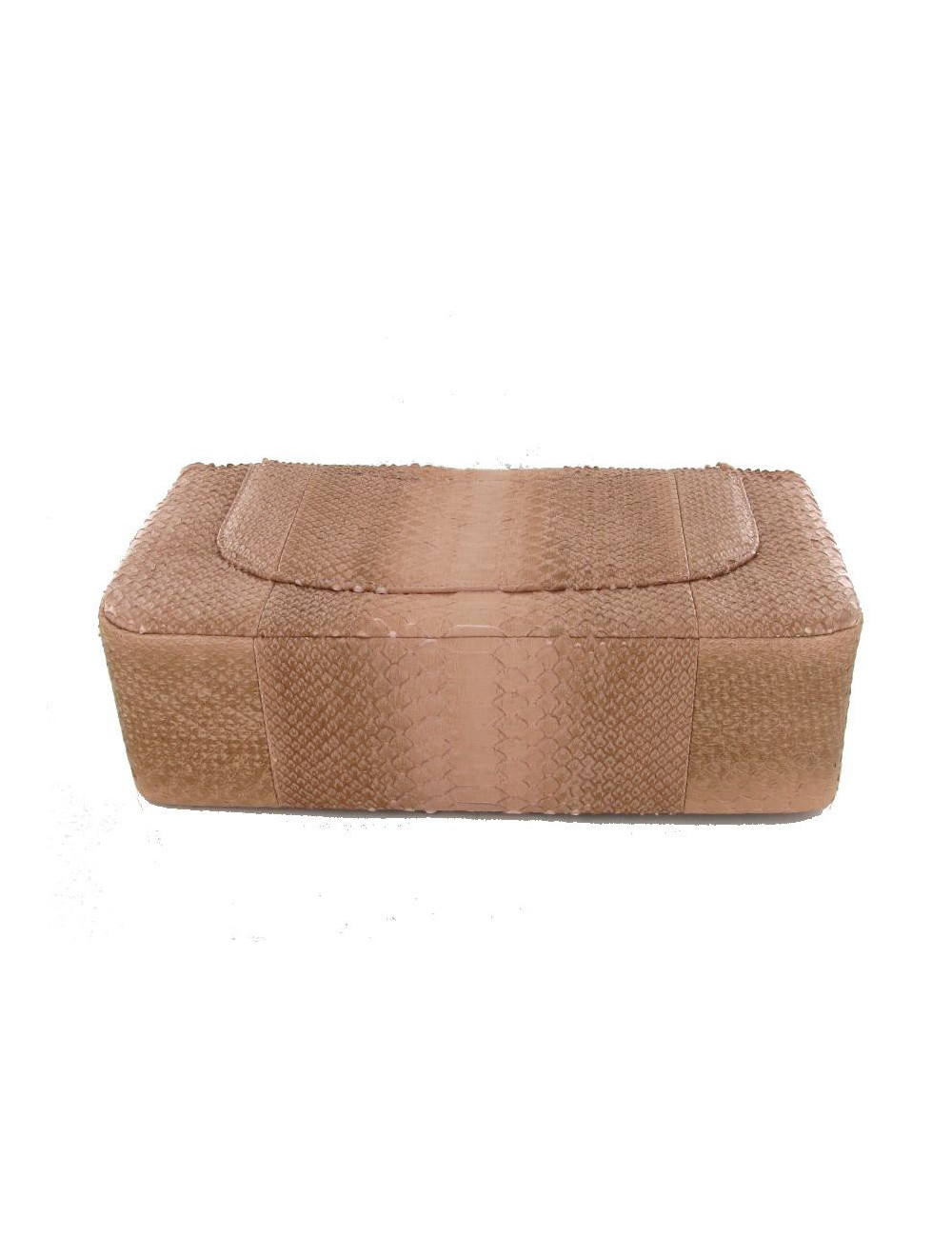 Jumbo CHANEL en python rose poudré