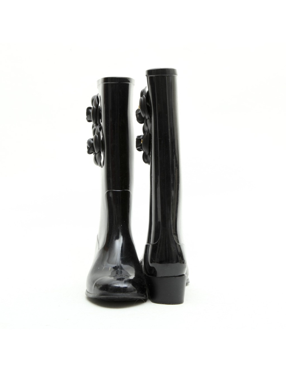 Bottes de pluie CHANEL avec camélias