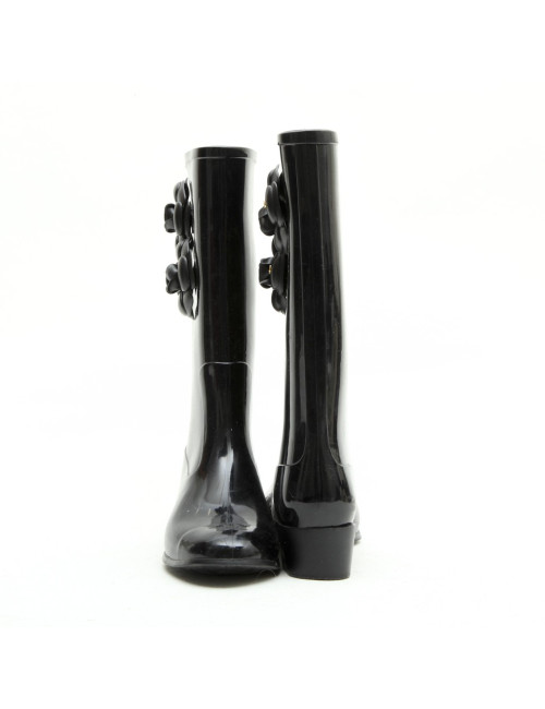 Bottes de pluie CHANEL avec camélias