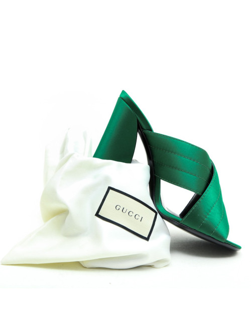 Sandales GUCCI en satin vert