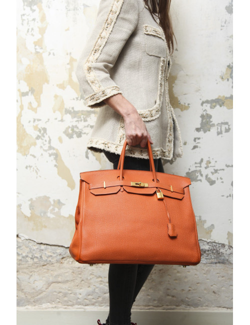 Birkin 40 HERMES  cuir togo orange
