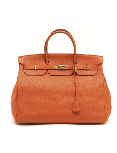 Birkin 40 HERMES  cuir togo orange