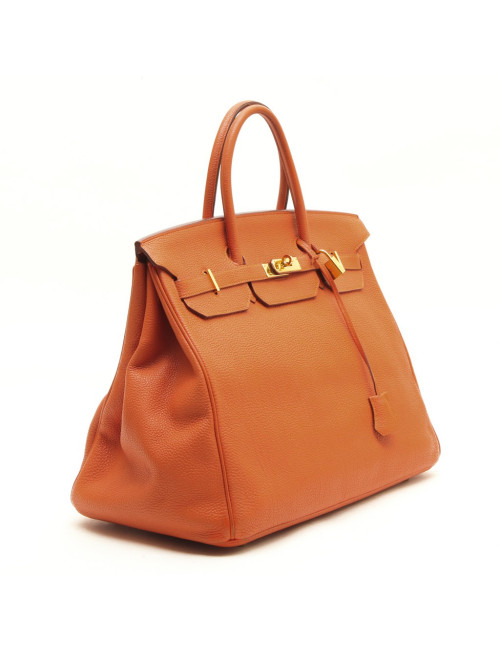 Birkin 40 HERMES  cuir togo orange