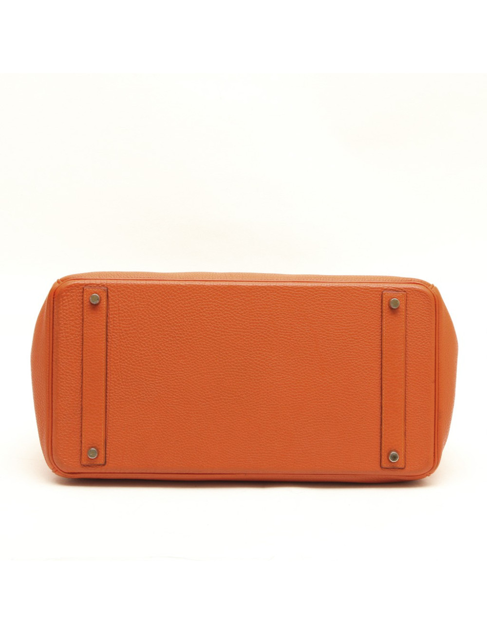 HERMES Birkin 40 bag in orange togo leather 